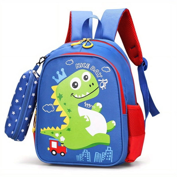 Children's Schoolbag With Pencil Case Cartoon Unicorn Dinosaur Kindergarten Backpack Lightweight Waterproof Backpack For Boys Girls Travel Backpack