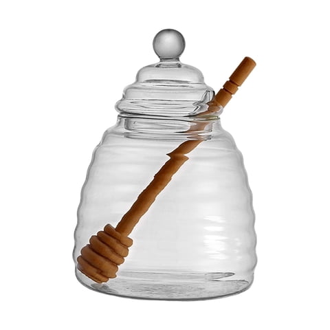 Bothyi - Tarro De Miel Con Cucharón Y Tapa Utensilios De Cocina Tarro De Miel Para Comida Grande