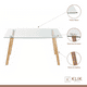 thumbnail image 3 of Comedor mesa de vidrio nórdica 140x90 cm + 6 sillas Crossback Madera, 3 of 8
