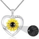 thumbnail image 5 of Set Conjunto Collar Aros Girasol Te Amo 100 Idiomas Mujer plateado Talla única, 5 of 6