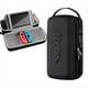 thumbnail image 1 of Funda protectora rígida de almacenamiento compatible con Nintendo Switch OLED con sistema de almacenamiento 12 en 1, carcasa de EVA y tejido Oxford, diseño compacto-Negro, 1 of 12