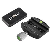 Magideal - Abrazadera De Licencia De Liberación Rápida Para , Abrazadera De Montaje Para Rótula De Monopié, Adaptador De Montaje De Licencia Para Cámara , 70 Mm Con Base