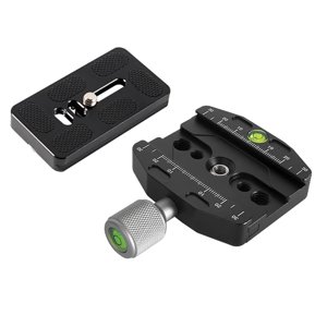 Magideal - Abrazadera De Licencia De Liberación Rápida Para , Abrazadera De Montaje Para Rótula De Monopié, Adaptador De Montaje De Licencia Para Cámara , 70 Mm Con Base