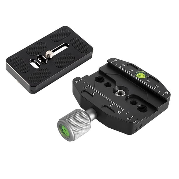 Abrazadera de licencia de liberación rápida para , abrazadera de montaje para rótula de monopié, adaptador de montaje de licencia para cámara , 70 mm con base
