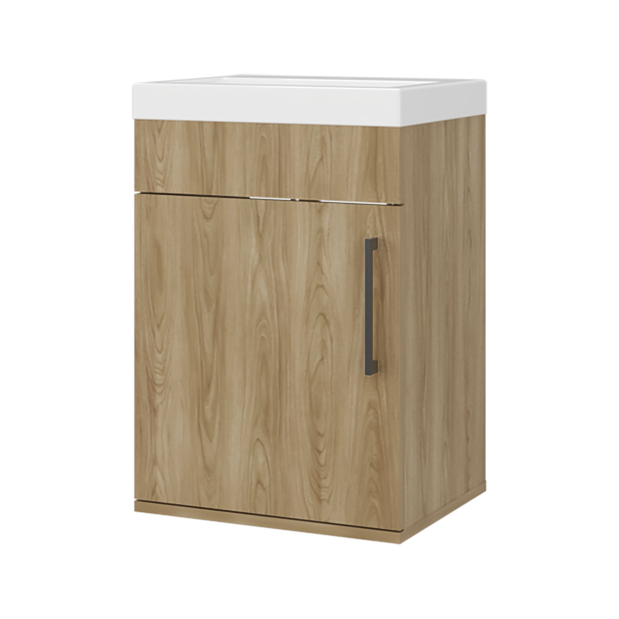 Fmfurniture - Vanitorio Flotante Oxford 1 Puerta Café Claro