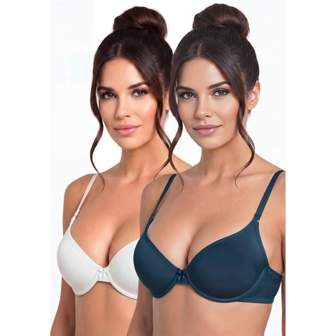 Pack 2X Sosten Push Up Microfibra P250.022-Azu7 Kayser