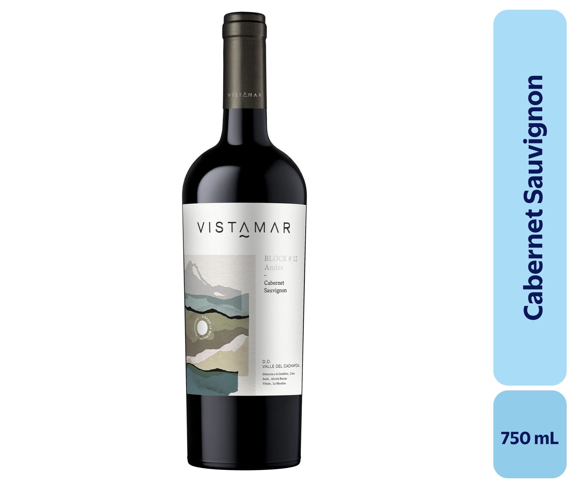 Vino Cabernet Sauvignon Botella 750 mL Vistamar