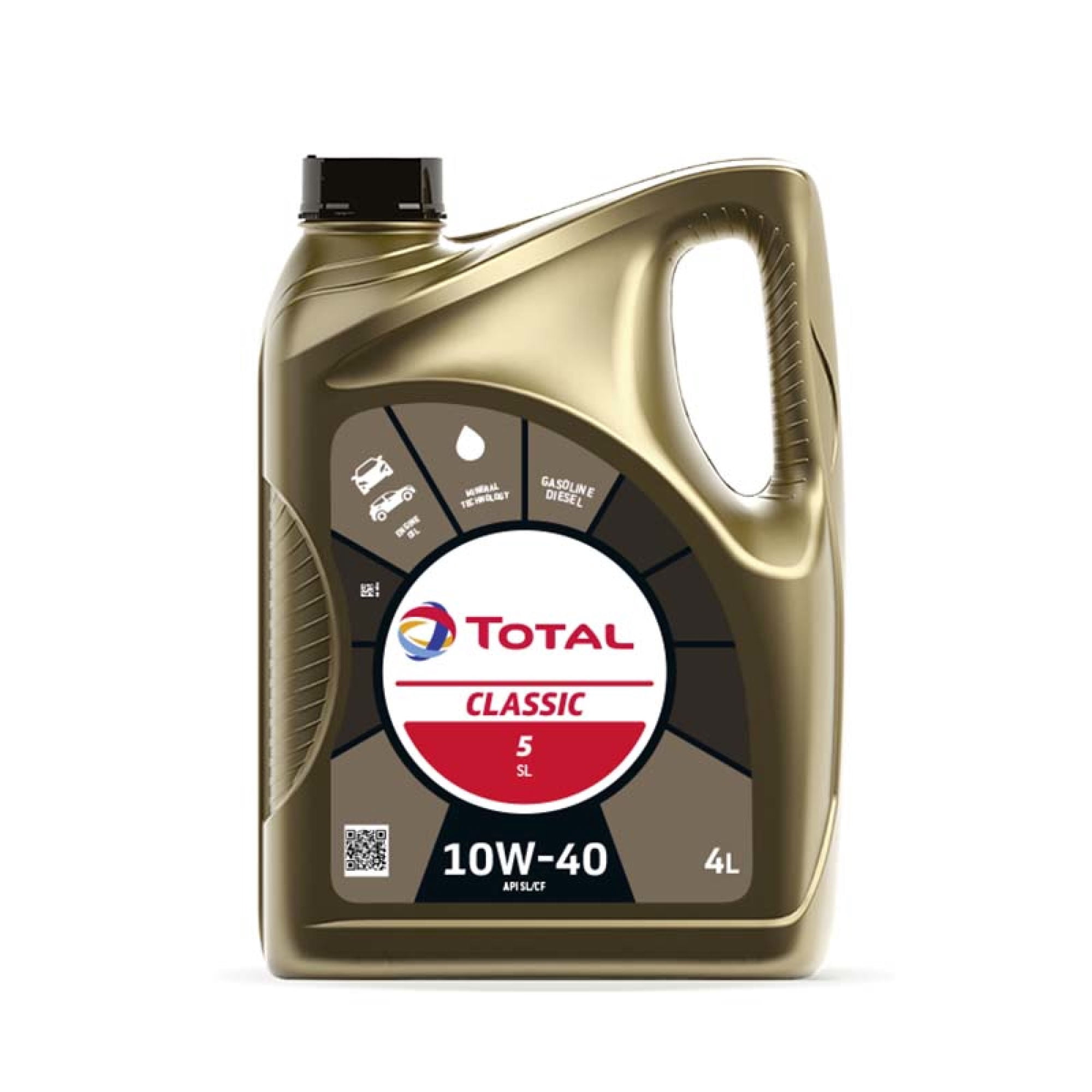 Aceite De Motor Mineral 10w-40 Diesel Y Gasolina 4 Lts Total