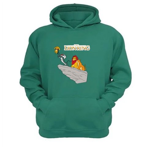 Genérico - Polerón Canguro El Rey De La Selva Verde Aguamarina Talla M Unisex