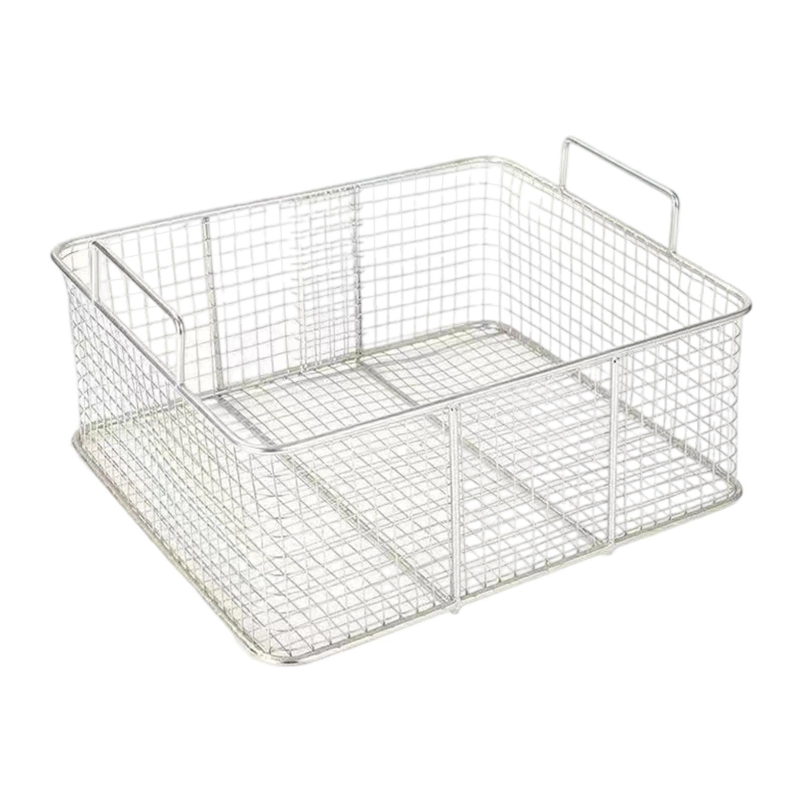 Magideal - Cesta Para Freír Versátil De Acero Inoxidable Diseñada Para Escurrir Los Alimentos Rápidamente. Ideal Para Papas Fritas, Verduras Y Carnes. Se Puede U 38 X 25 X 10 Cm