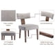 thumbnail image 5 of Juego de 4 sillas de comedor RIVOVA estilo Mid Century gris en cuero sintético PU, 5 of 7