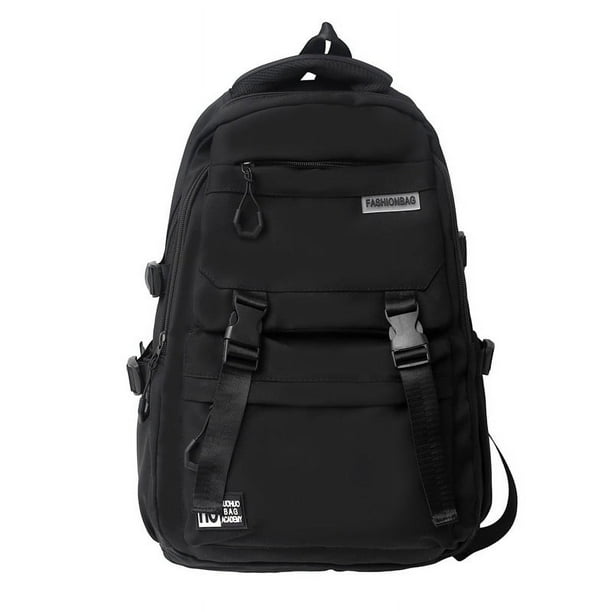 Stylish & Spacious Nylon Student Backpack - Adjustable & Multi-Layer for Maximum Comfort!