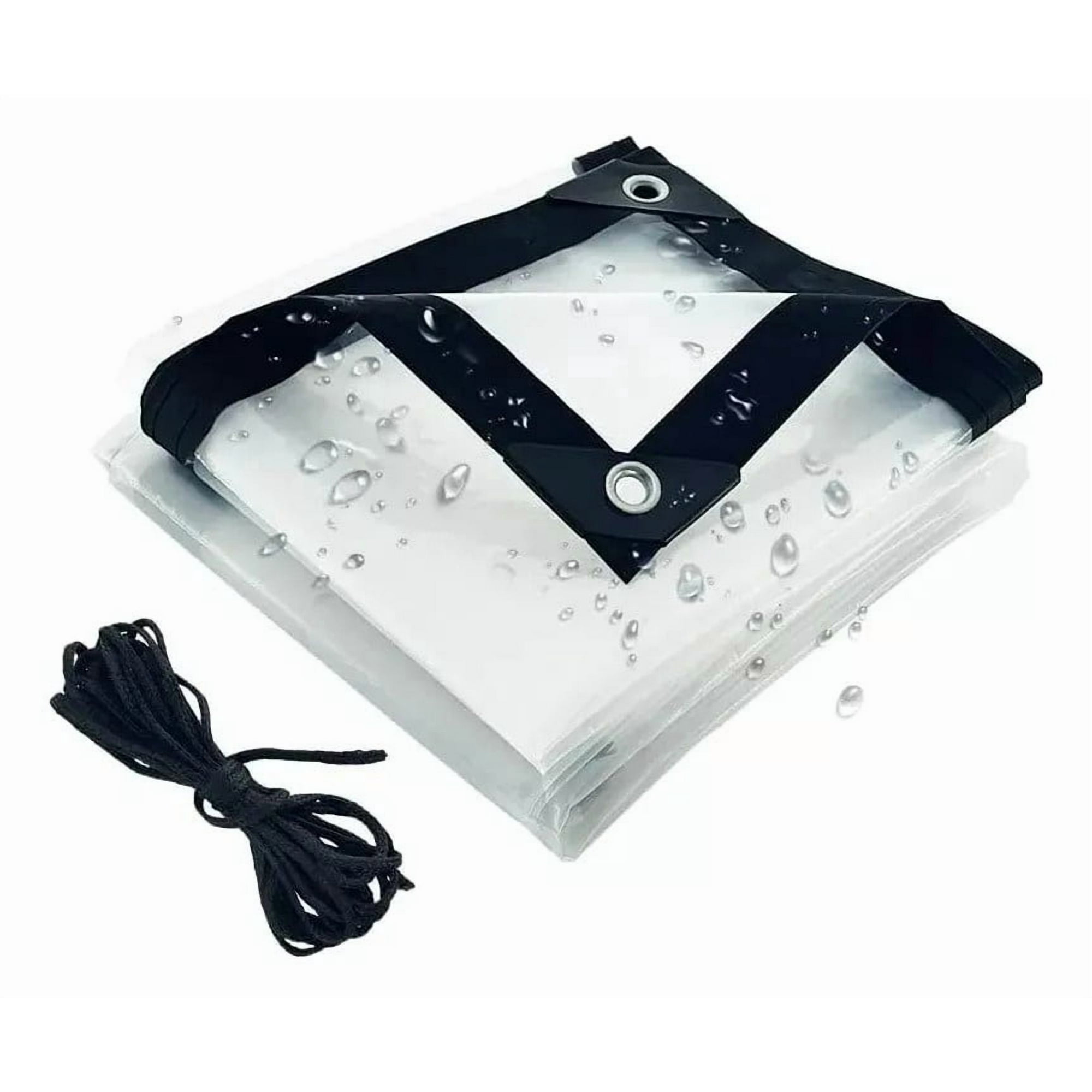 Genérica - 3×4m Lonas Transparentes Resistentes Impermeables+10m Cuerda