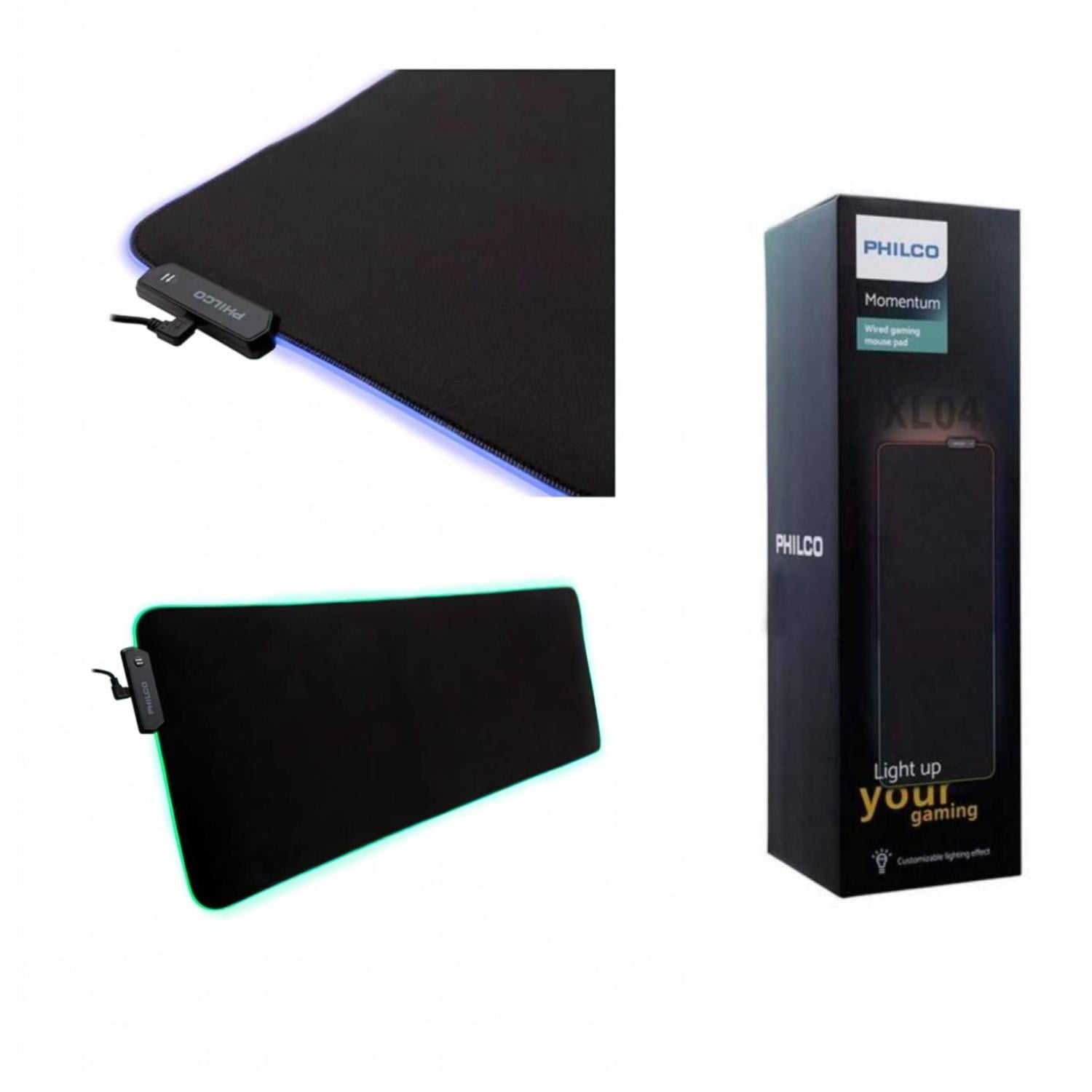 Philco - Mousepad Gamer Xl 800x300x4mm Rgb Negro Spl7104 Pro