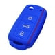 thumbnail image 4 of Protector De La Chaqueta De La Cubierta De La Llave Del Control Remoto Del Coche De Silicona Para Golf VW Sagitar Polo Azul Oscuro, 4 of 5