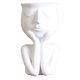 thumbnail image 4 of Retrato Humano Escultura Maceta Florero Suculento Cactus Maceta White_A, 4 of 5