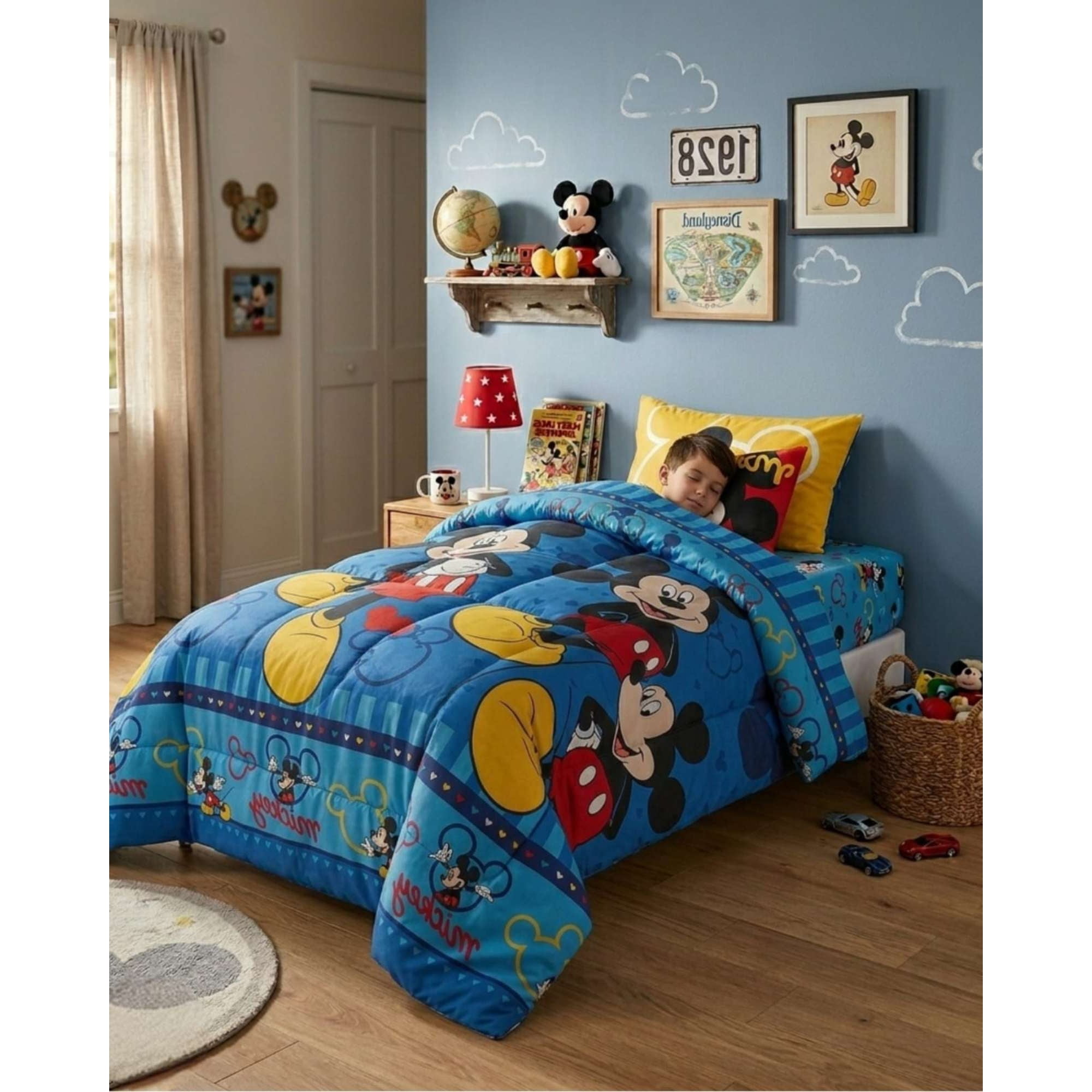 Myl Todo Hogar - Plumon Relleno Mickey Mouse Infantil Estampado Plaza Y Media