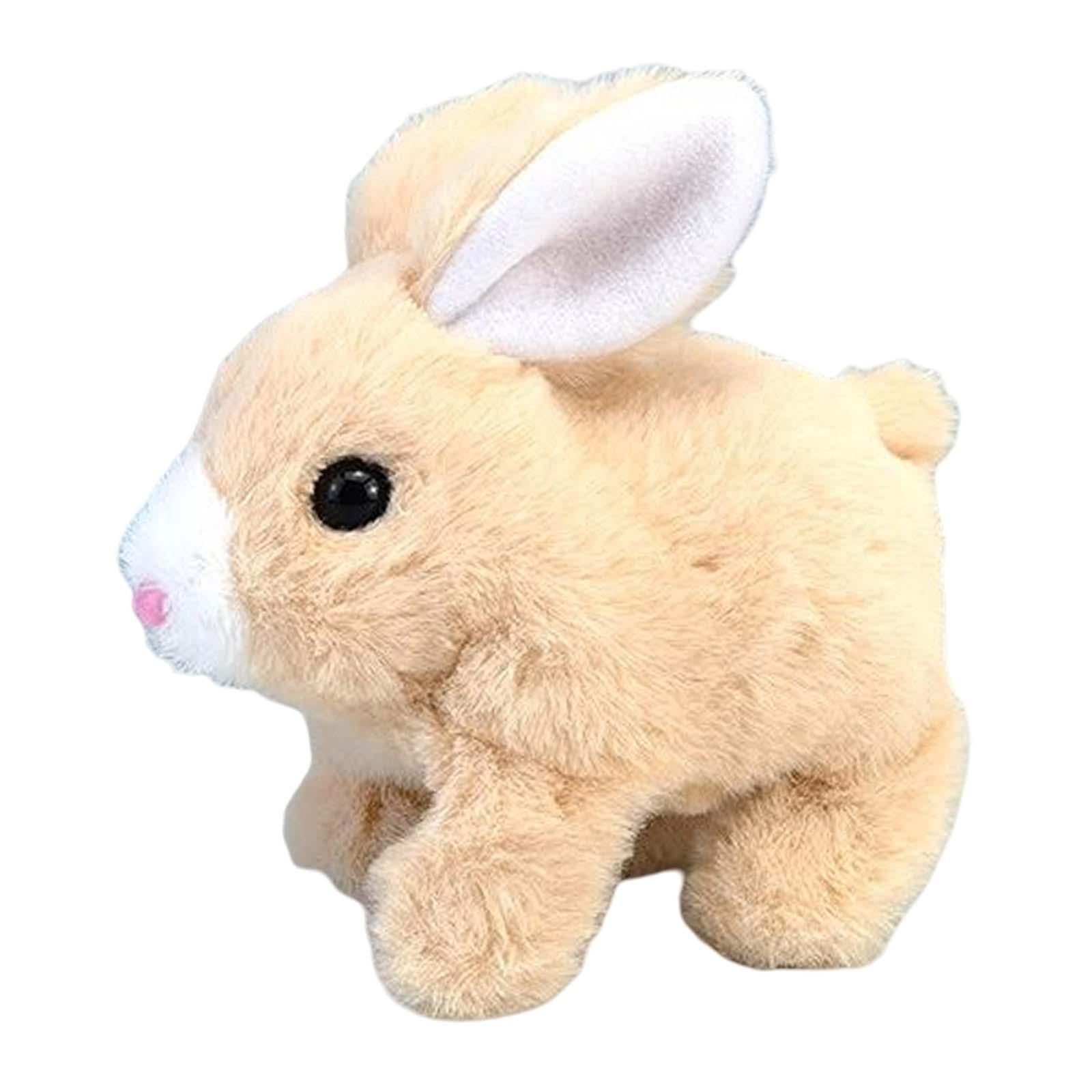 Bothyi - Estatuilla De Conejo Eléctrico Juguete De Peluche Con Muñeco De Conejito De Sonido Para El Amigo De La Hora De Acostarse Amarillo