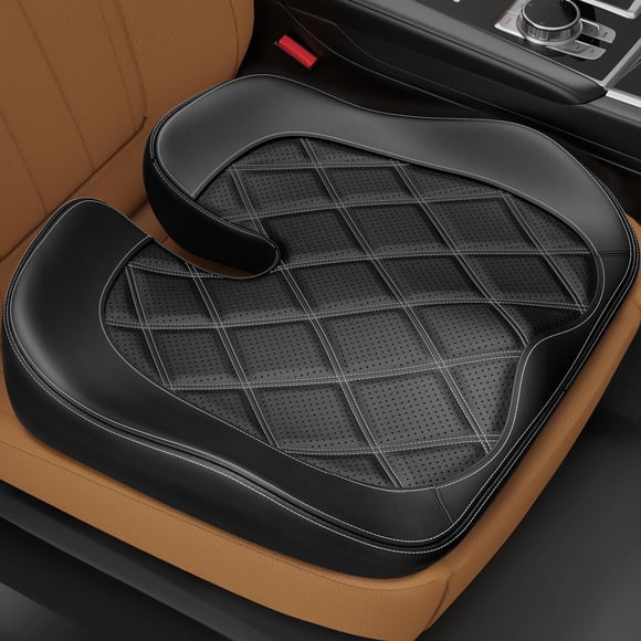Cojín para Asiento de Auto ZIKEE de Cuero con Doble Espuma de Memoria 48x41x11 cm
