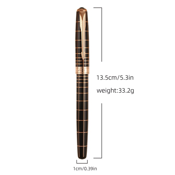 Experience the Elegance of Rose Gold with Our Best Fountain Pen for Men and Women - 1pc Metal Pen with Iridium Tip, Medium Size 0.5mm, Ink Converter Included, Suitable for Office and School Students,