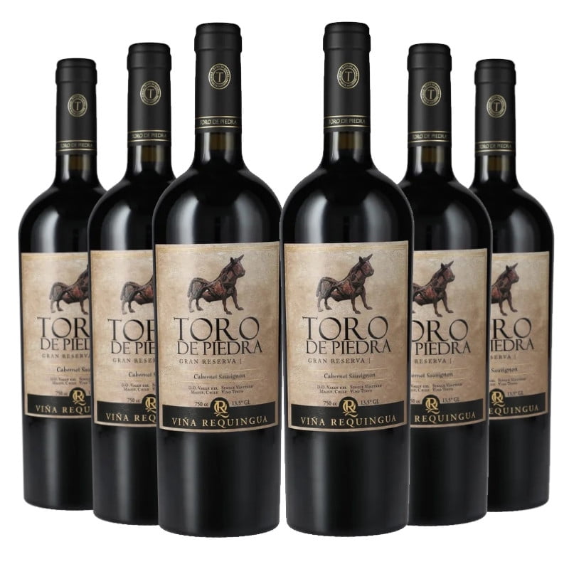 6 Vinos Toro de Piedra Gran Reserva Cabernet Sauvignon 750cc