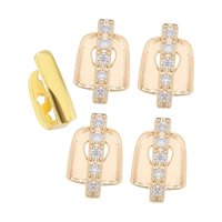 Ioensy - 5 Piezas De Parrillas Bucales Para Disfraz De Rapero, Accesorios De Fotografía, Tapa Para Dientes, Parrillas Doradas