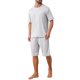 thumbnail image 4 of INSPIRE CHIC Conjunto de Pijama de Verano para Hombre con Cuello Redondo y Bolsillos, Manga Corta, Talla XL, Gris Claro, 4 of 5