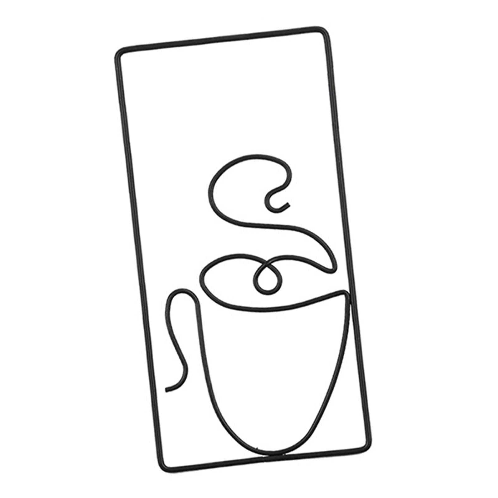 Bothyi - Línea De Decoraciones De Arte De Pared De Metal Moderno Esculturas De Pared Para Dormitorio De Oficina Estilo D