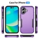 thumbnail image 2 of For Apple iPhone 16 Funda a Prueba de Golpes Resistente Protección de Cuerpo Completo de Alta Resistencia a Prueba de Polvo/caídas Cubierta Funda, Morado, para iPhone 16, 2 of 7