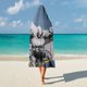 thumbnail image 5 of Caballero Luna Manta Capa con Capucha Anti-Bolitas, Manta de Lana Ártica Suave, Manta Portátil de Felpa Ligera y Lujosa, Poncho para Siesta en Casa y Oficina, 100*130cm, 5 of 6