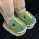 thumbnail image 2 of Pantuflas Niños De Felpa, Diseño Dinosaurio, Anime, Kawaii Color Verde Talla 30-31, 2 of 2