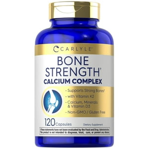 Suplemento Carlyle Bone Strength, 120 Cápsulas, Complejo De Calcio