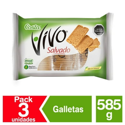 Pack Galletas Salvado Y Germen De Trigo 3 Un 585 G Vivo