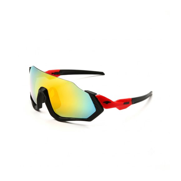 Lentes de Sol Ciclismo B-090 UV400 Marco TR90 Rojo Lente Amarillo Unisex