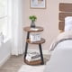 thumbnail image 4 of Mesa De Centro Lateral Living Redonda Doble Madera Nactural, 4 of 6