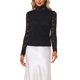 thumbnail image 1 of INSPIRE CHIC Blusa Floral de Encaje Básica de Otoño Invierno 2025 para Mujer con Manga Larga y Cuello con Volantes M Negro, 1 of 5