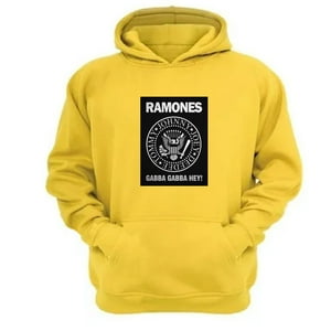 Genérico - Poleron Canguro Ramones Amarillo Talla Xs Unisex