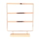 thumbnail image 3 of Organizador De Aretes De Joyería De 3 Niveles Con Base De Madera Para Mesita De Noche, Tienda, Rosa Dorado, 3 of 5