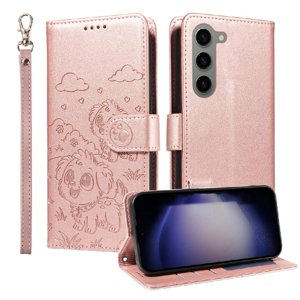 Funda Billetera Foxdock Compatible Con Samsung Galaxy S23, Diseño Perrito Tierno, Ranuras Para Tarjetas Y Soporte Plegable
