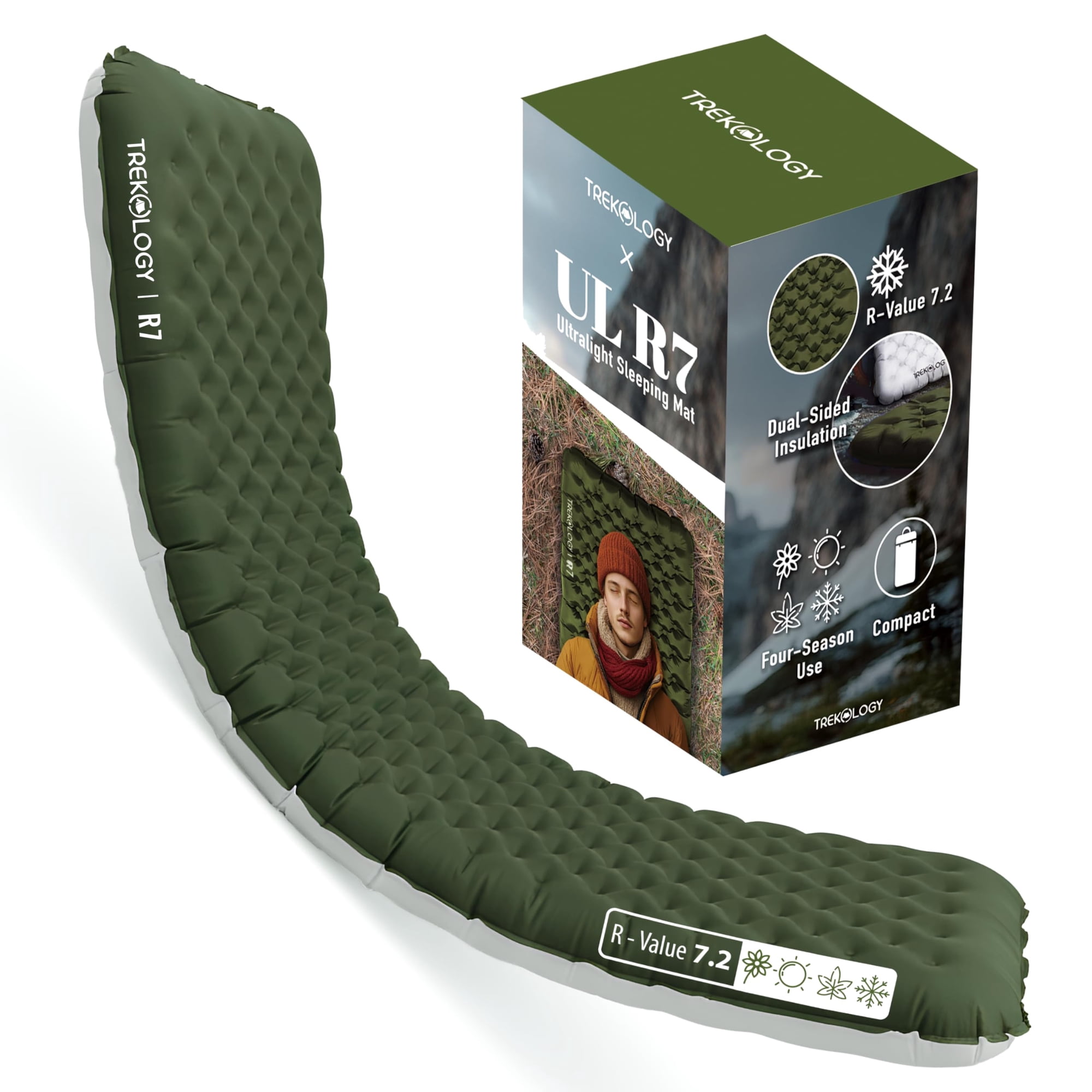 Almohadilla Para Dormir Trekology Ul R7 Ultraligera E Impermeable