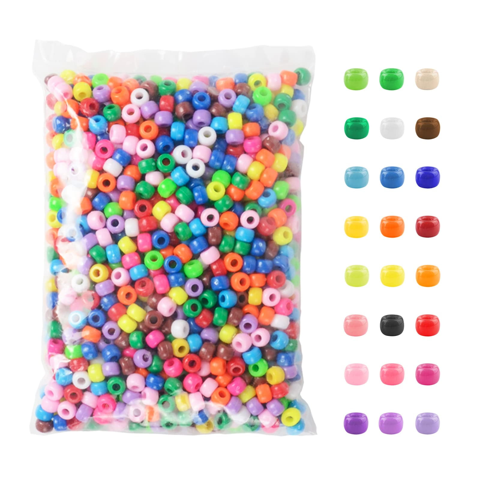 Perlas De Poni De Plástico Simetufy, 1200 Unidades, Para Hacer Pulseras