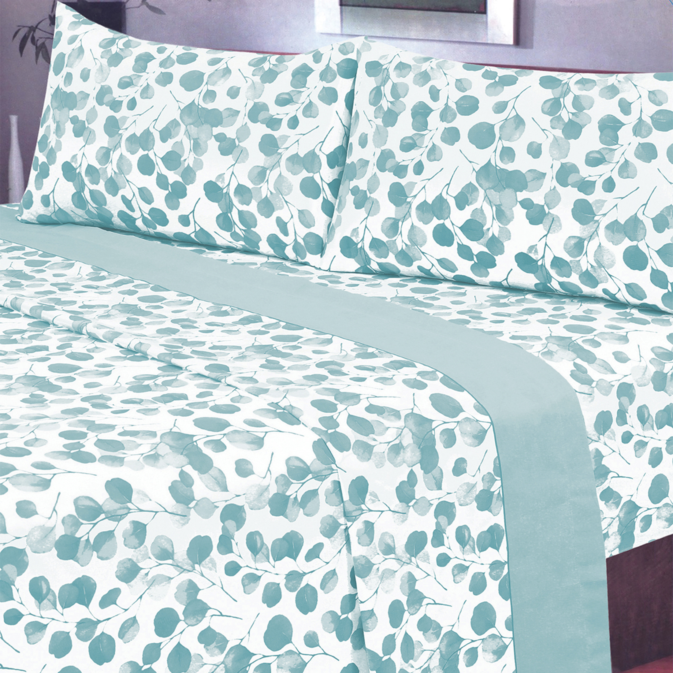 Mallorca - Juego De Sábanas T144 King Fiama Aqua