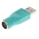 thumbnail image 4 of Reemplazo USB Macho A PS/2 Hembra Convertidor Cambiador Adaptador Verde Azulado, 4 of 5