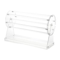 Magideal - Soporte Organizador De Pinzas Para El Cabello De Acrílico, Soporte Y Almacenamiento De Pinzas Giratorias De 360 Grados, Soporte De Exhibición De Pin