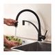 thumbnail image 3 of Grifo Llave Lavaplatos De Lujo Monomando Cocina Acero Negro, 3 of 3