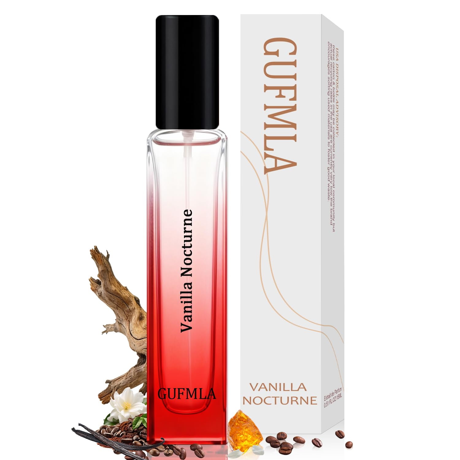 Perfume Gufmla Pheromone Amber Vanilla Eau Fraiche Para Mujer, 15 Ml
