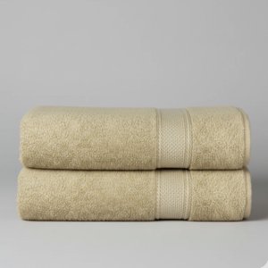 Pack 2 Toallas De Baño Algodón 135X70 Chiteco Classic Suave Color Beige