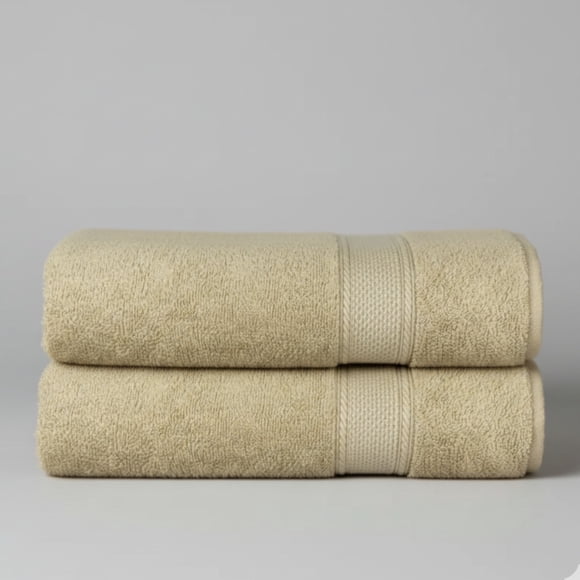 Pack 2 Toallas De Baño Algodón 135x70 Chiteco Classic Suave Color Beige