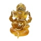 thumbnail image 4 of Ganesha Sentado Buda Estatua Escultura Decorativa Hecha A Mano Artesanía Para Interior Amarillo, 4 of 5