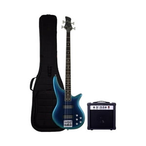 Bajo Eléctrico Azul Fiddler + Amplificador 20 W